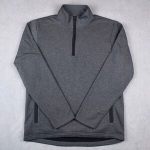 Bonobos Golf 1/4 Zip Pullover Mens M Gray Slim Fit Cotton Tencel Long Sleeve